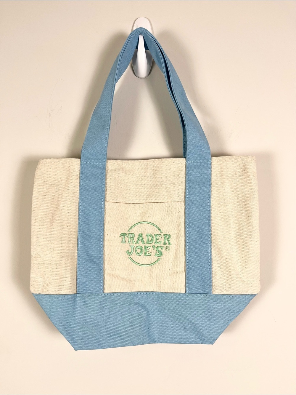 Trader Joe’s Easter Special Mini Tote Bundle Pastel Canvas Bag Limited Edition - Picture 3 of 7